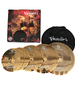 Polishing Gold Silent Cymbals set 14''HH+16''Crash+18''Crash+20''Ride