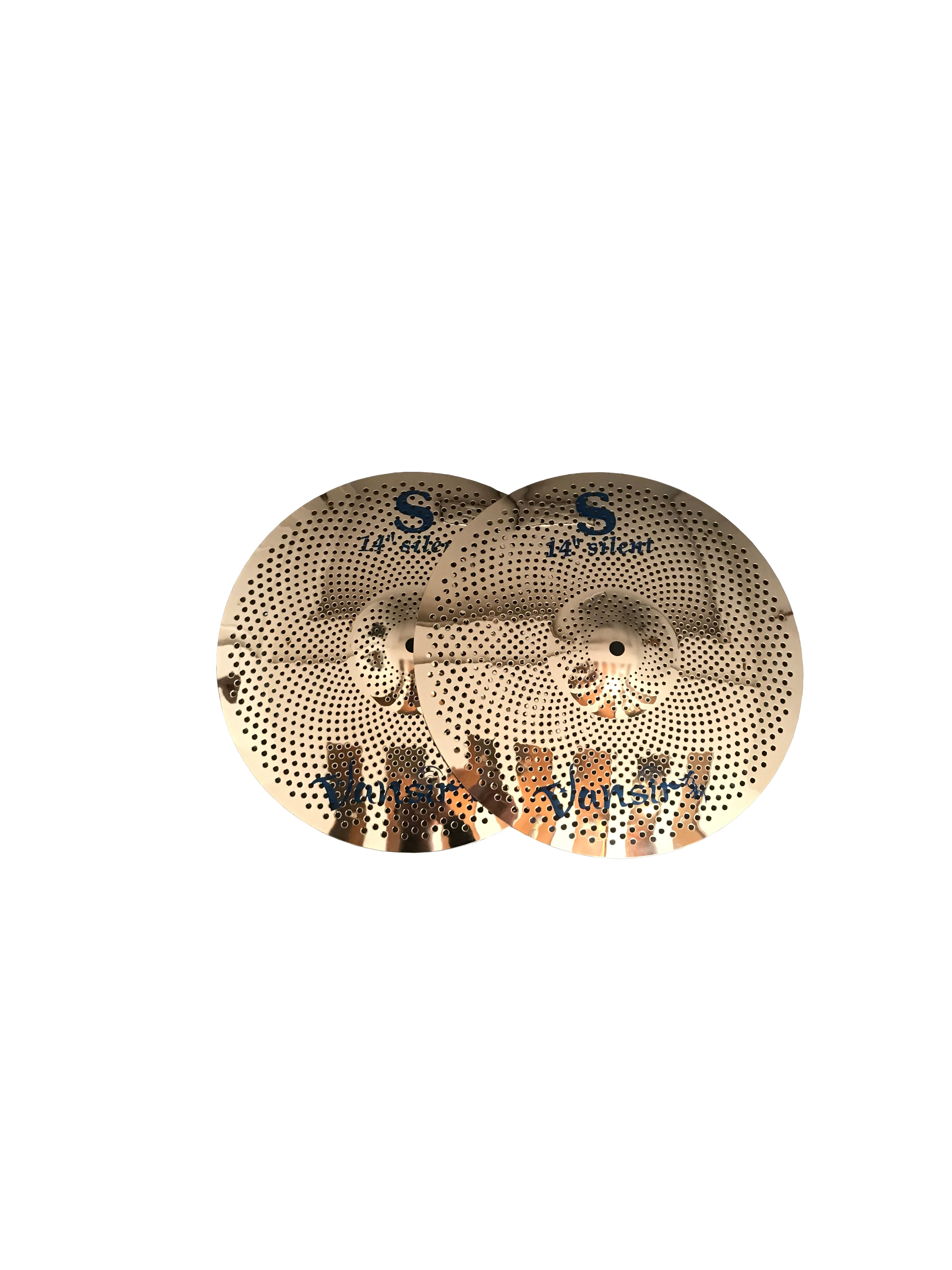 Vansir Polishing Silver Mute Cymbals set 14''HH+16''Crash+18''Crash+20''Ride+Cymbal bag